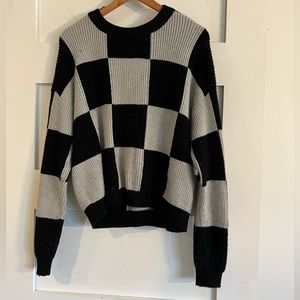 Grey & Black Checker Sweater